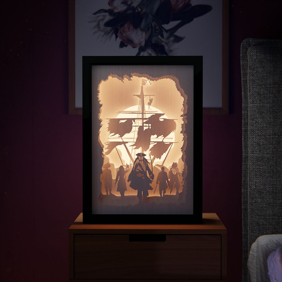 Pirates of Caribbean Lightbox Template 2 in 1 -PDF PNG SVG DXF + Video Tutorial product image (8)