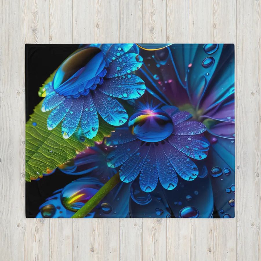 Kawaiikitten Exclusive Premium Dew Drop Throw Art Blanket product image (5)