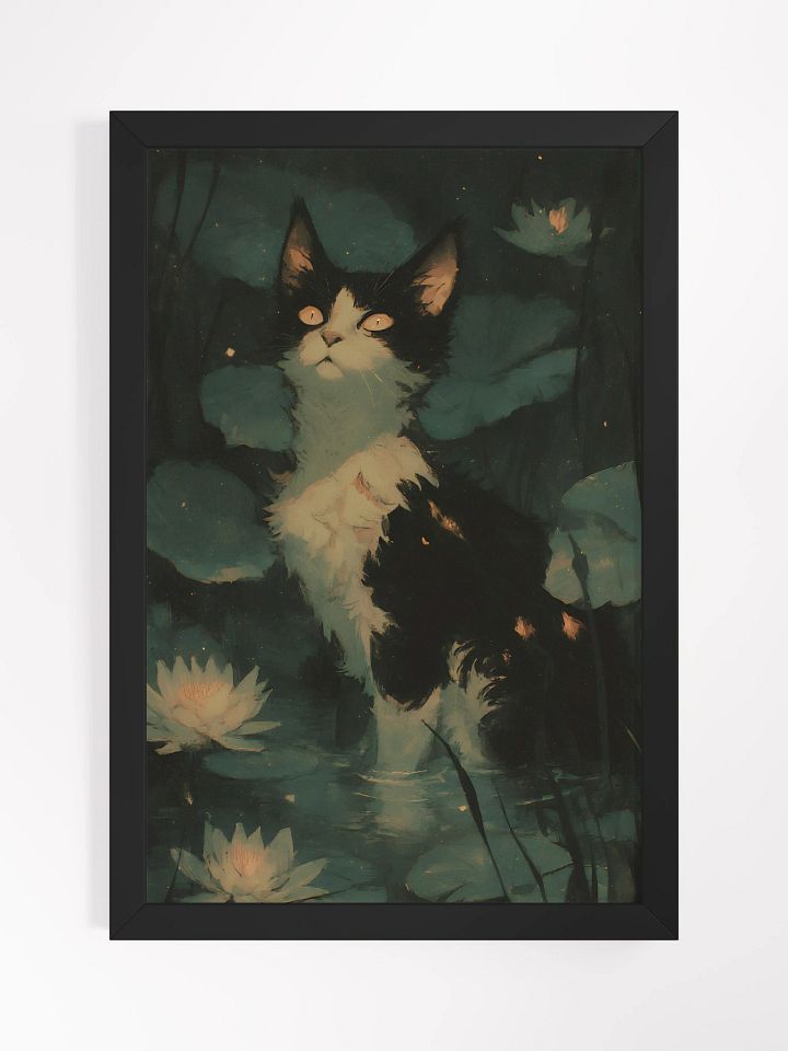 Mystical Lily Cat Framed Poster product image (1)