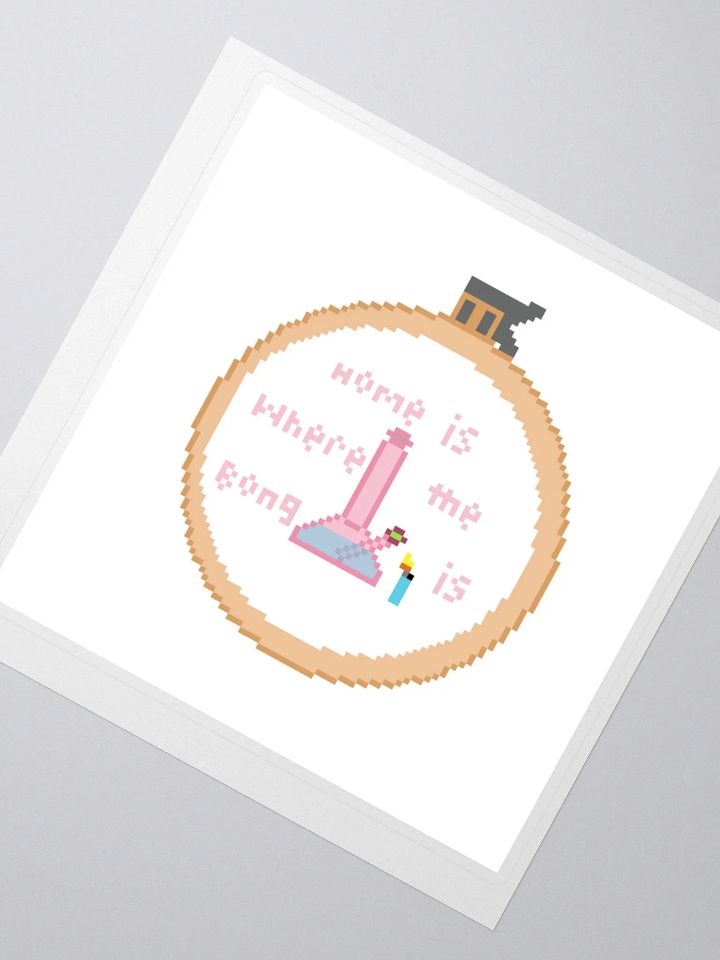 home sweet home sticker (with white square border) product image (2)