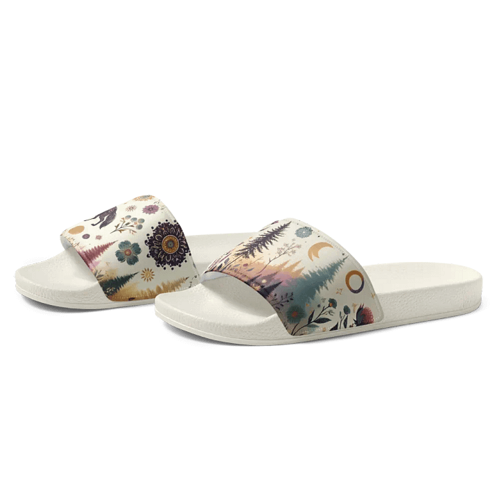 Mystic Forest Wolf Slide Sandals product image (1)