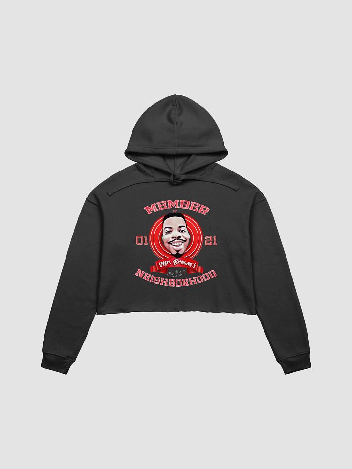 Mr. Brown's Neighborhood Crop Hoodie (Black) product image (1)
