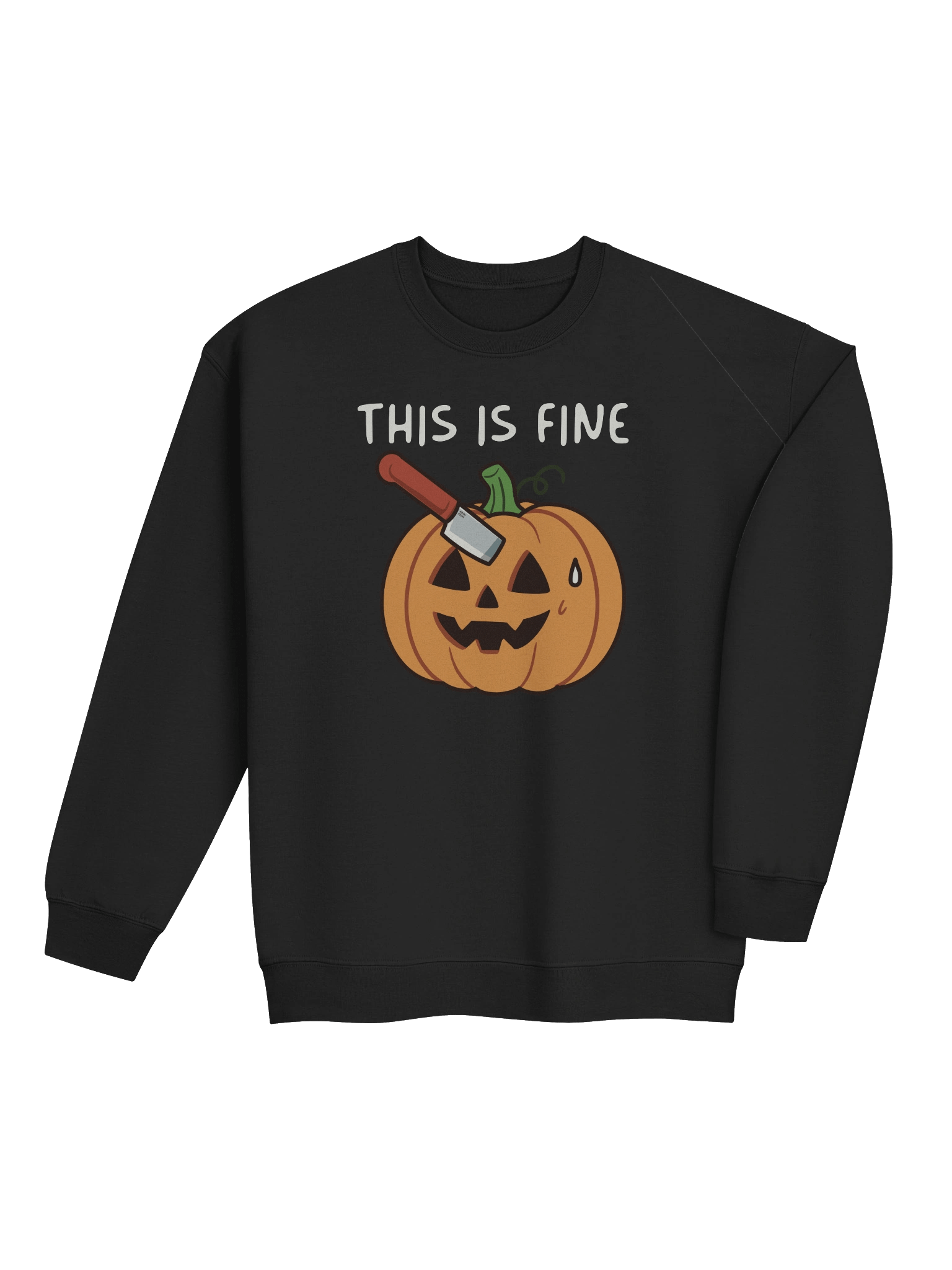 This Is Fine Jack-O'-Lantern Crewneck Sweatshirt product image (10)