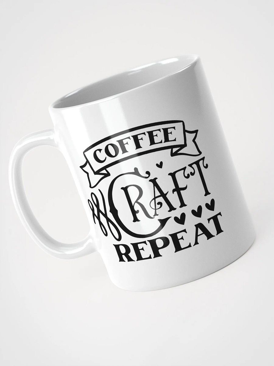 Coffee Craft Repeat White Glossy Mug product image (2)