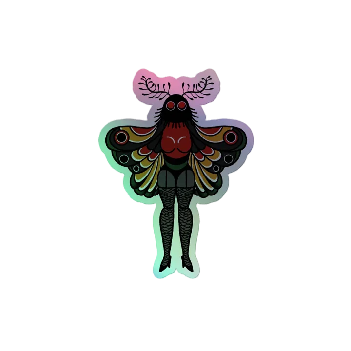 Mothman Pinup Holo Sticker product image (2)