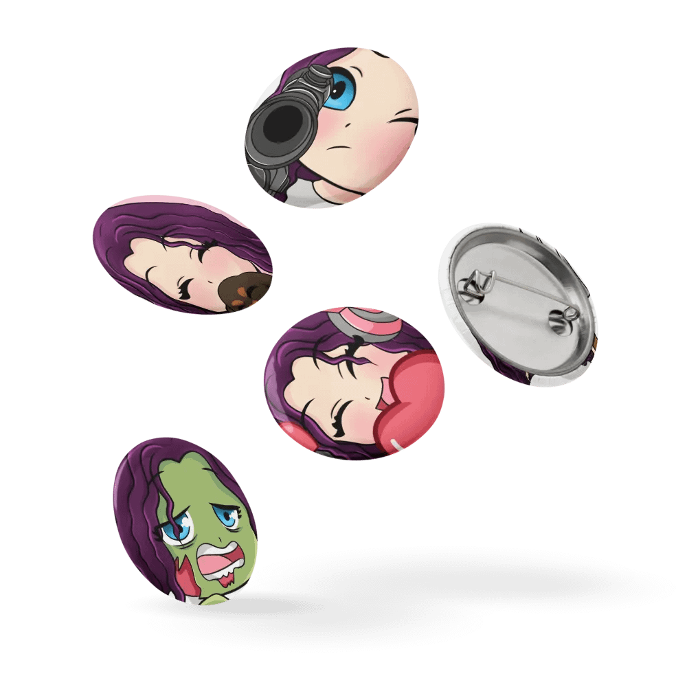 HollyRex Emote Pin Buttons Set product image (14)