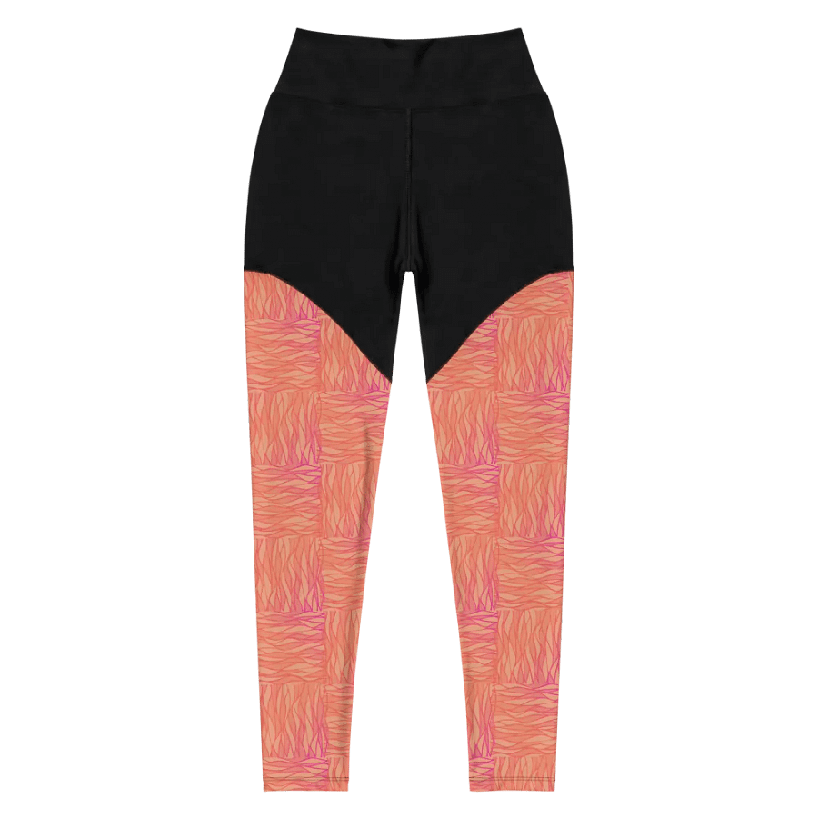 Peach All-Over Print Sports Leggings product image (5)