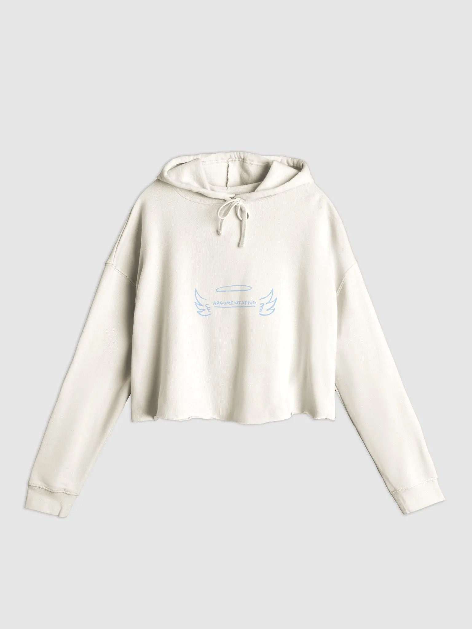 ANGELIC (light-blue design) lightweight cropped hoodie product image (5)