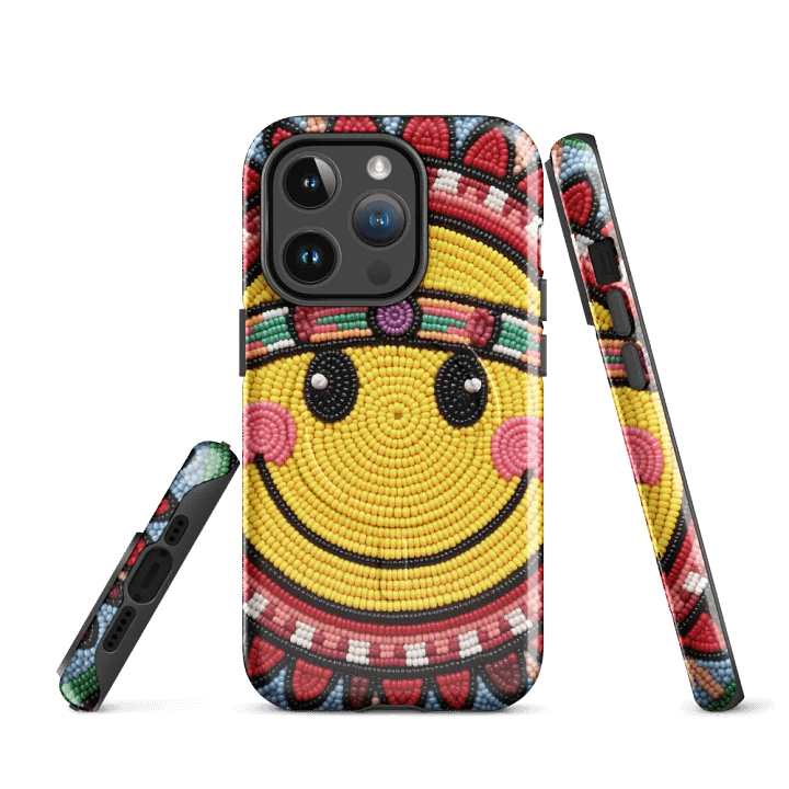 Smiley Face Faux-Bead Art iPhone® Tough Case product image (3)