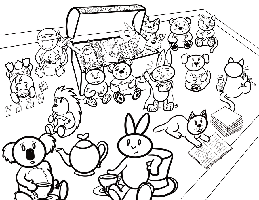 Hatter Hangout Colouring Bundle product image (1)