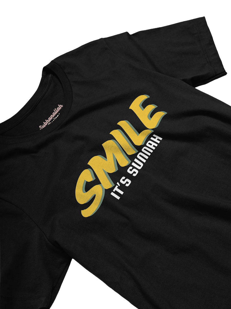 Dark "Smile It's Sunnah" T-Shirt in Golden Yellow product image (9)