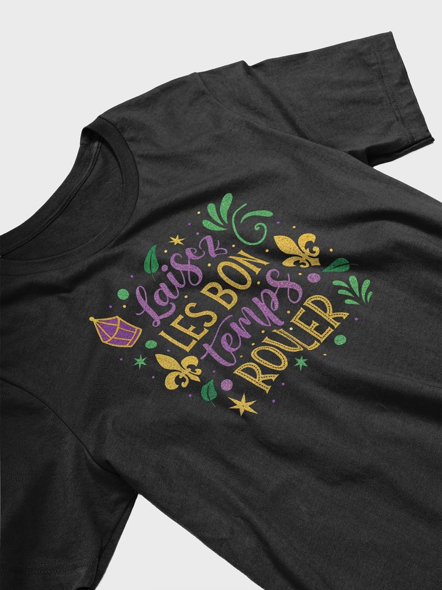 Mardi Gras Unisex Tee, Laissez Les Bon Temps Rouler Shirt, Festive Gift, Carnival Shirt, Party Apparel, Parade Tee product image (3)