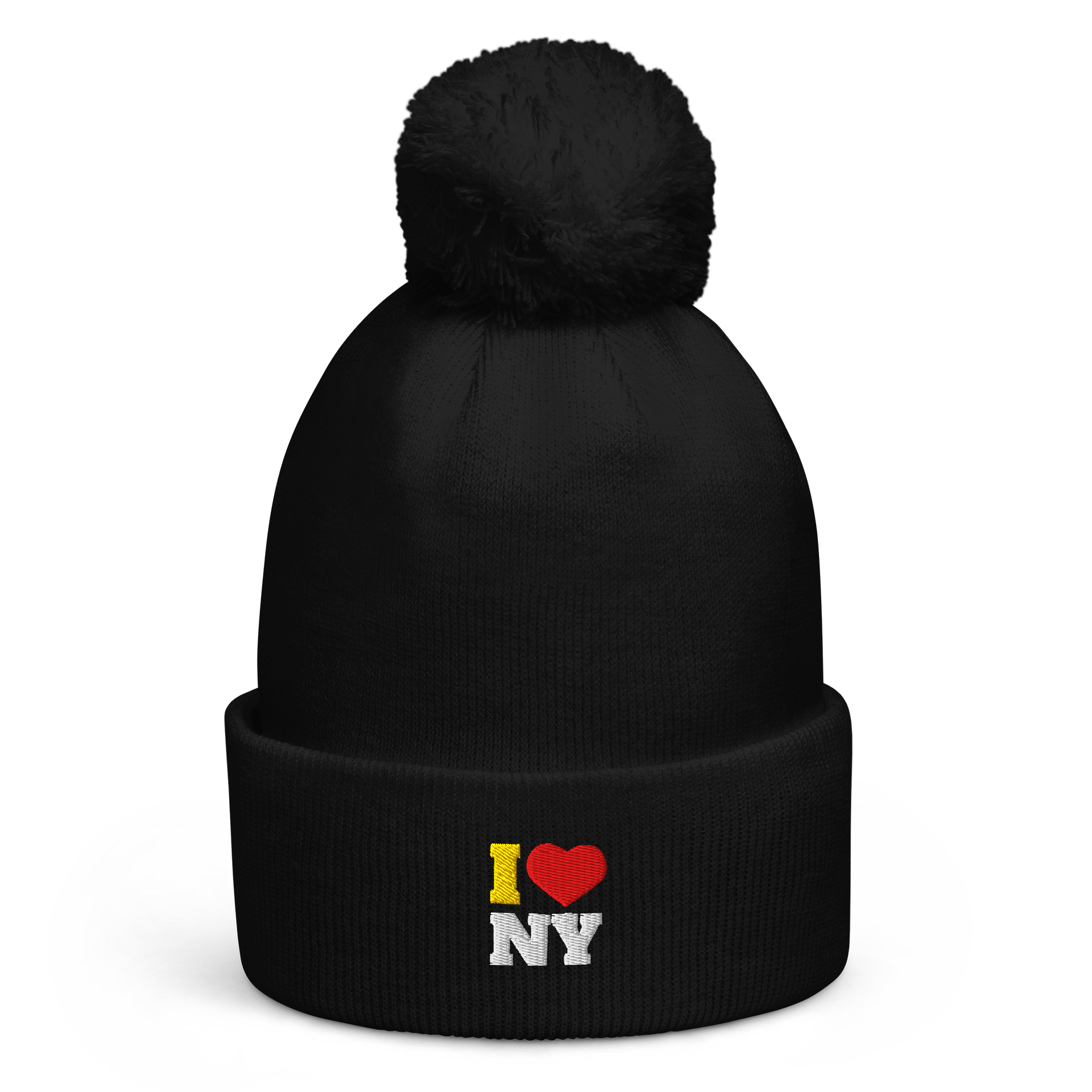 I ❤️ NY Embroidered Pom-Pom Beanie product image (1)