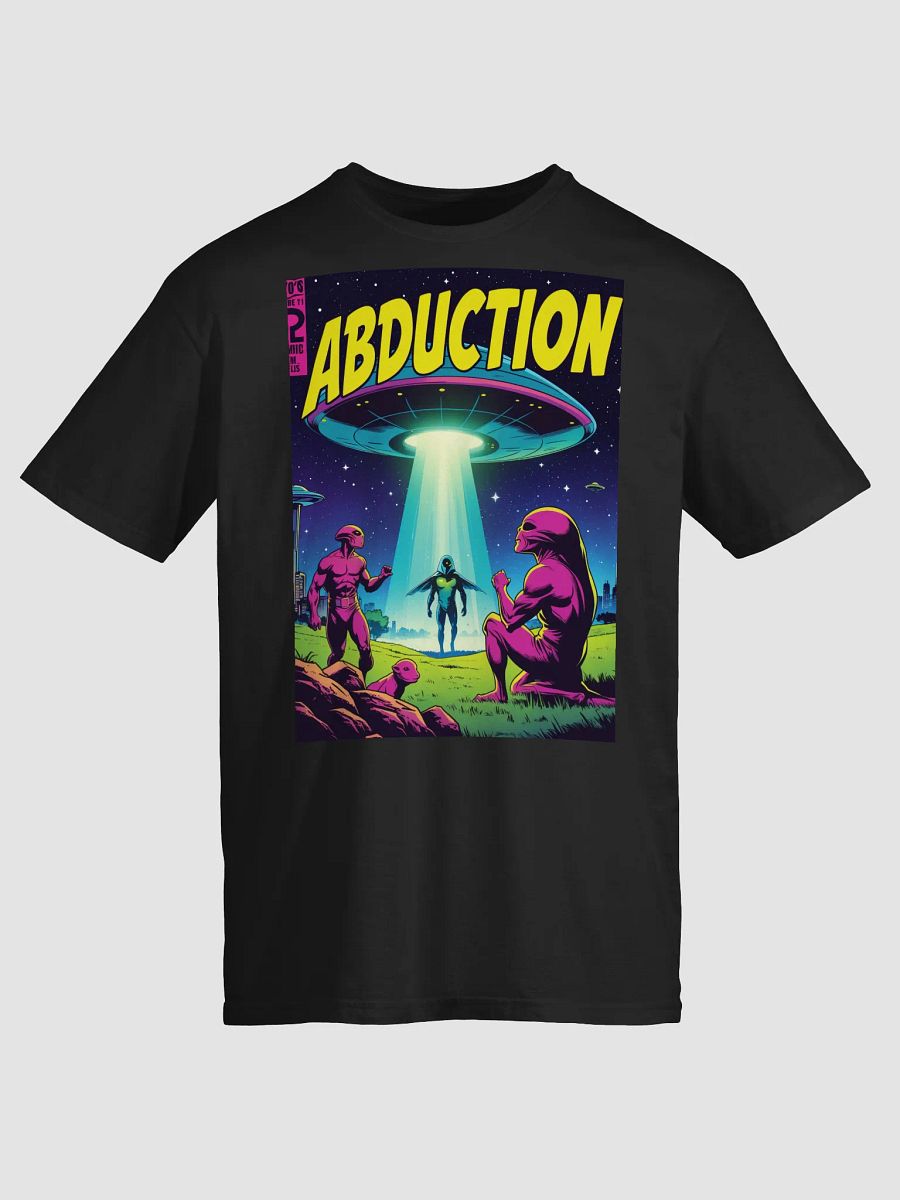 1970s Sci-Fi Comic T-Shirt – Retro Alien Abduction Art product image (5)