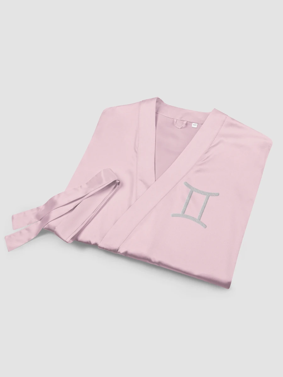 Gemini White on Pink Satin Robe product image (6)