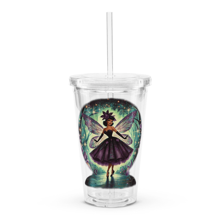 Enchanted Forest Purple Iris Fairy Double Wall Tumbler product image (1)