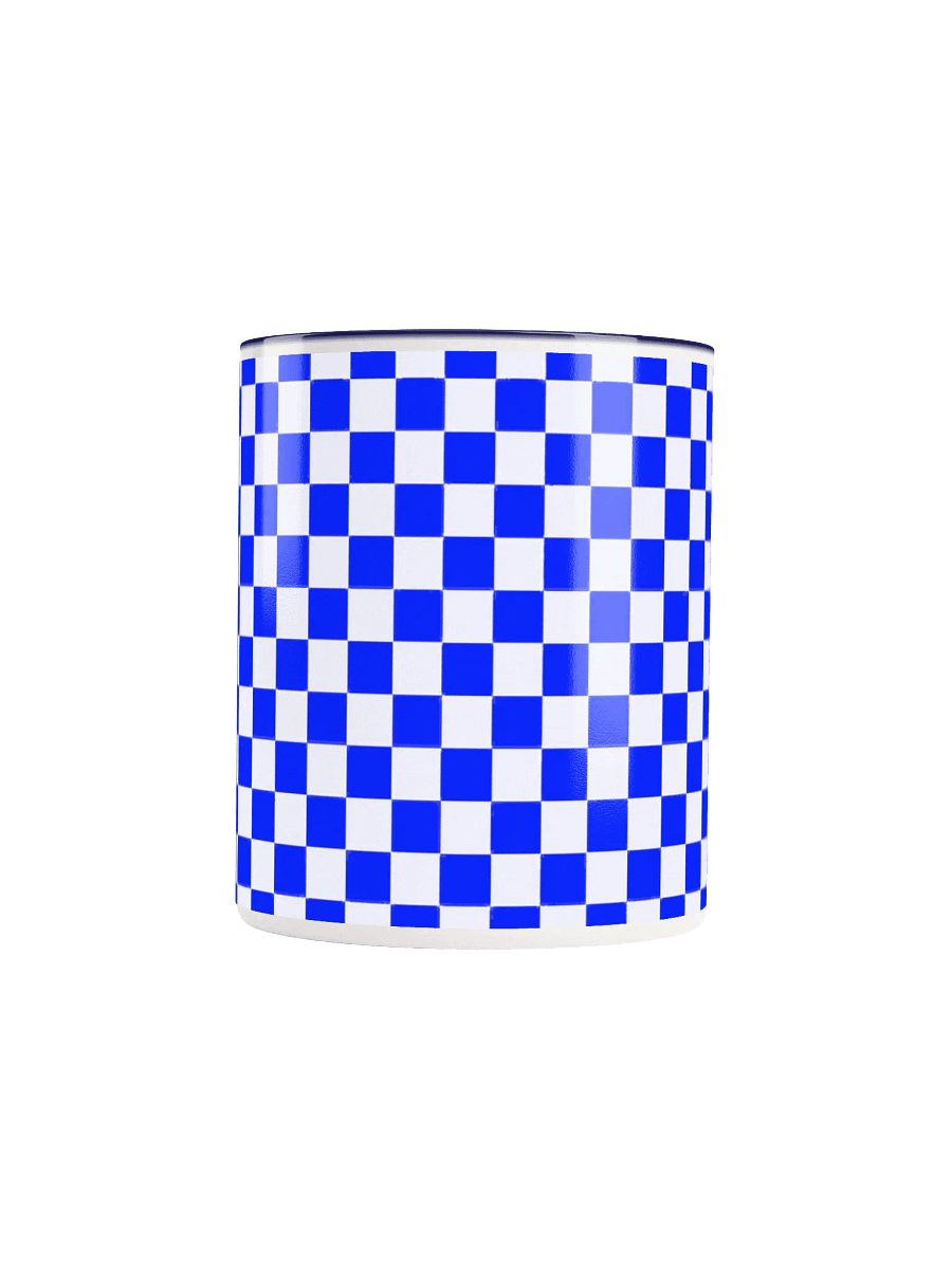 Checkered! Blue and White Checkers Mug product image (15)