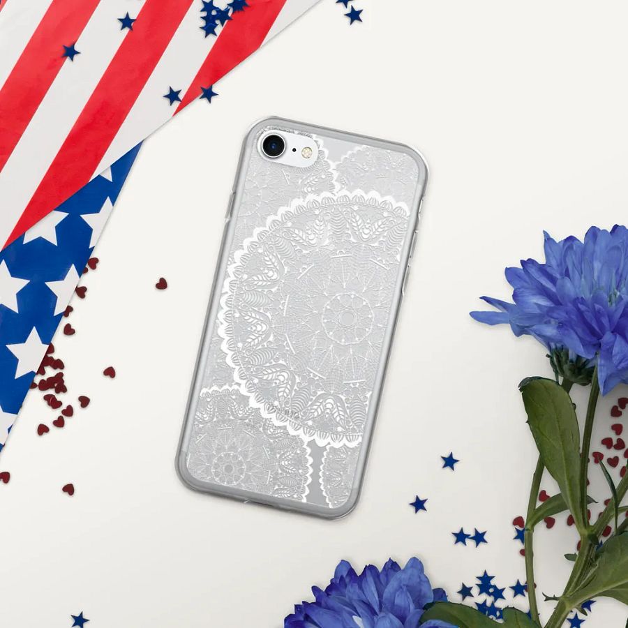 White Lace mandala Phone Case product image (12)