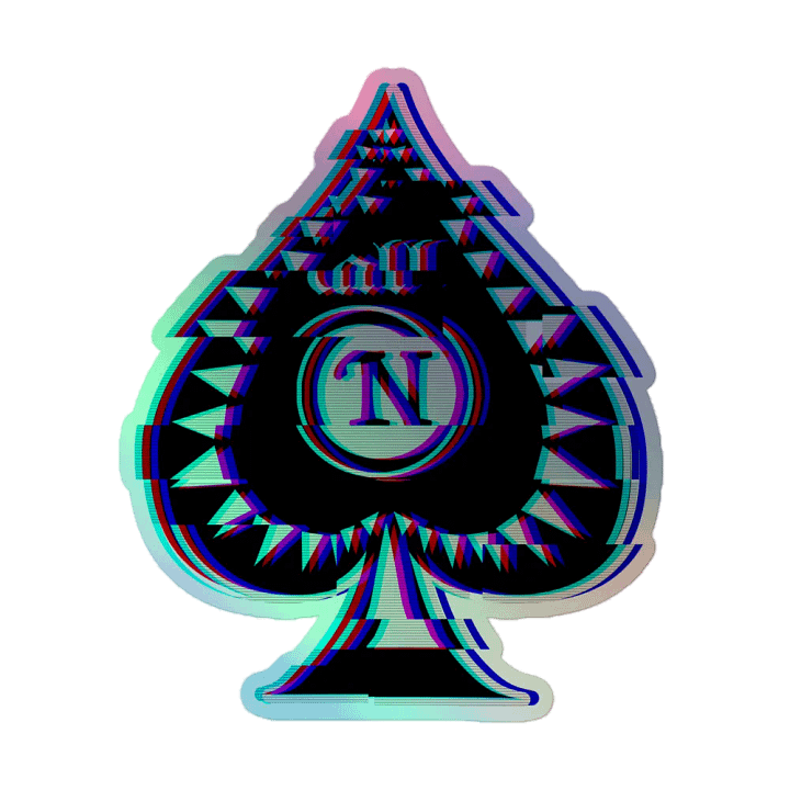 The Glitched Spade Holographic Sticker product image (1)