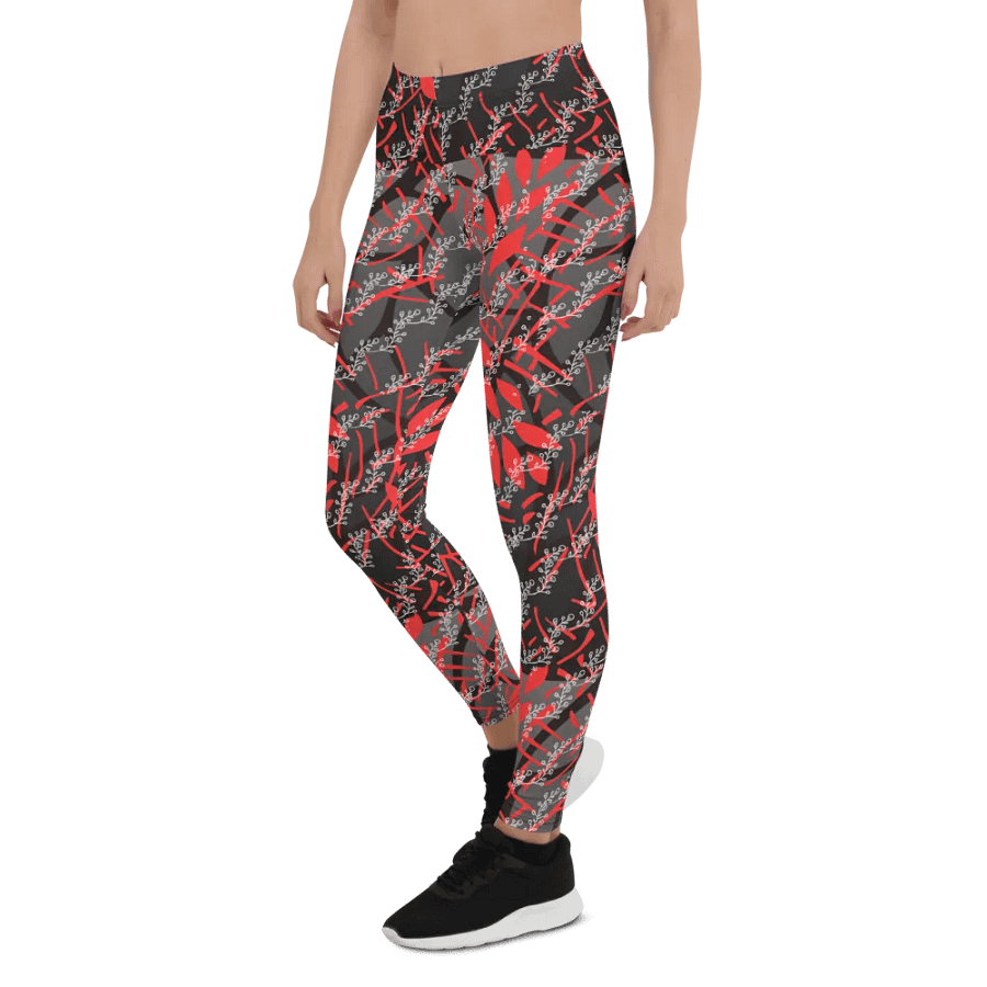 JoBeth Designed- Red Leaves🍃Adult Leggings👖 product image (8)