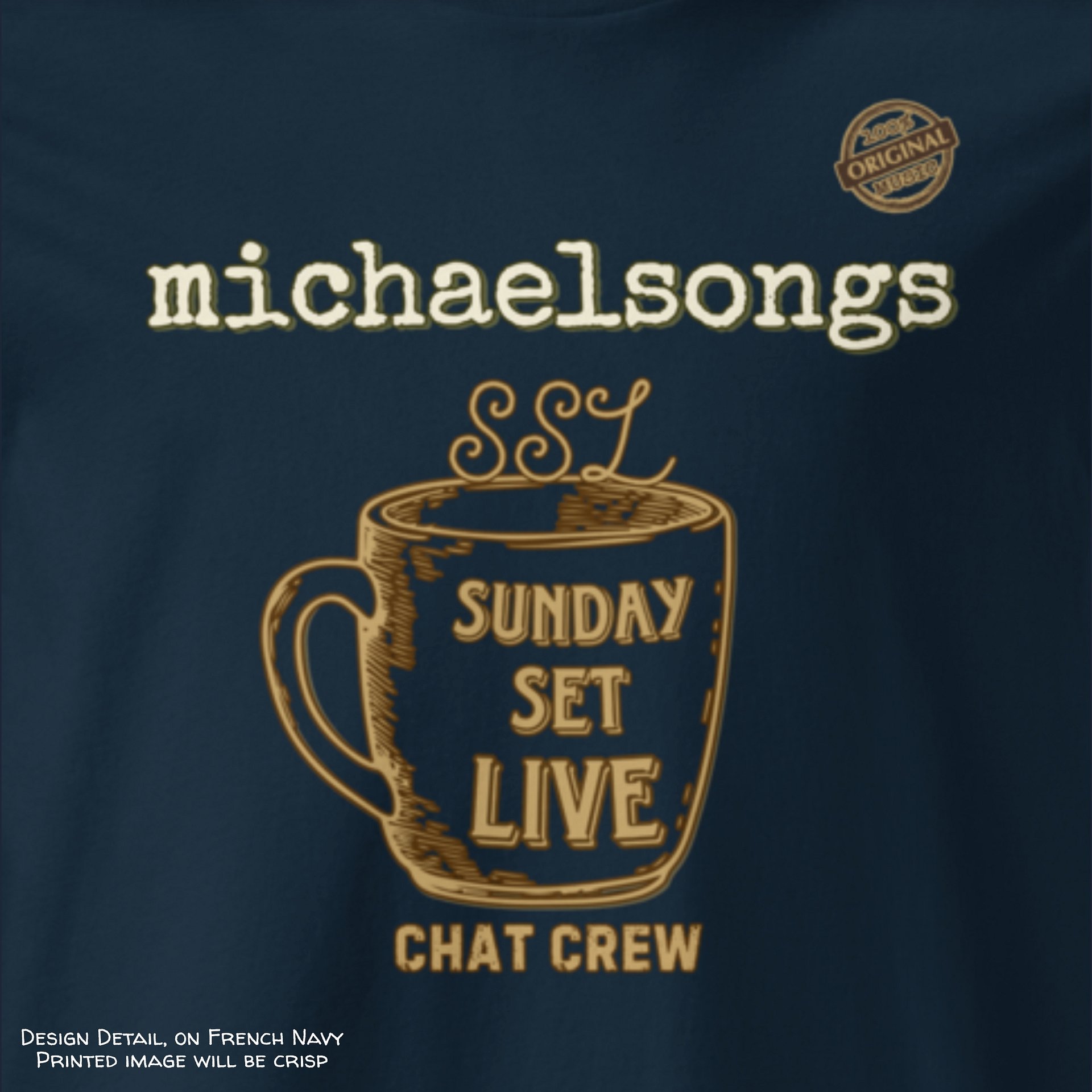 organic tee w/Sunday Set Chat Crew logo product image (2)