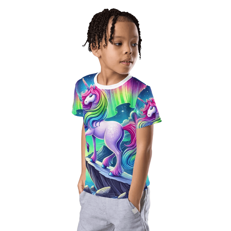 Aurora Unicorn Kid's All-Over Print T-Shirt product image (12)