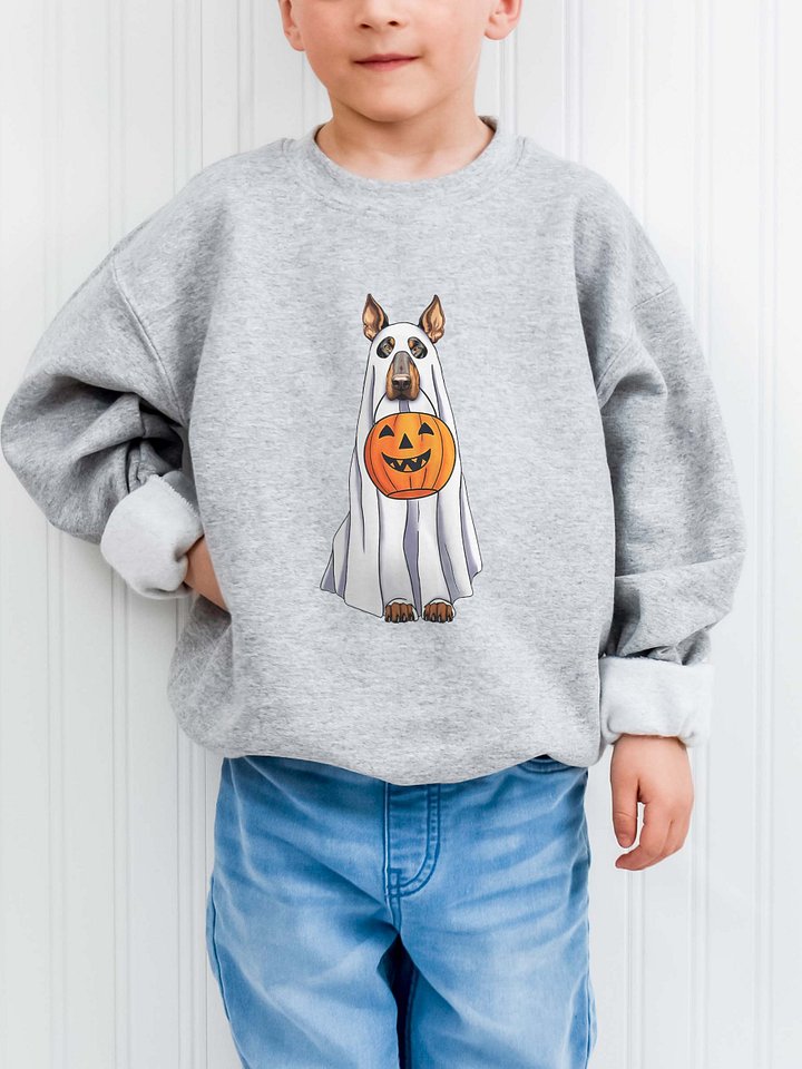 Halloween Doberman Youth Sweatshirt product image (1)