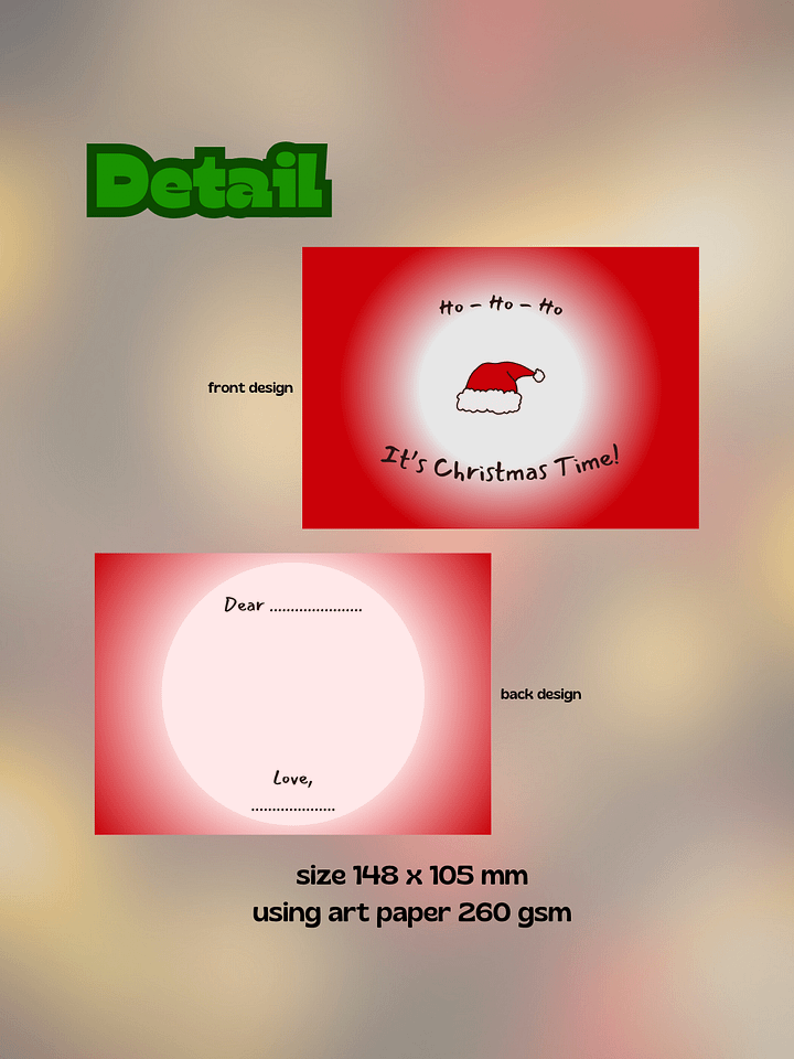 Santa Hat Christmas Card - Digital Version product image (2)