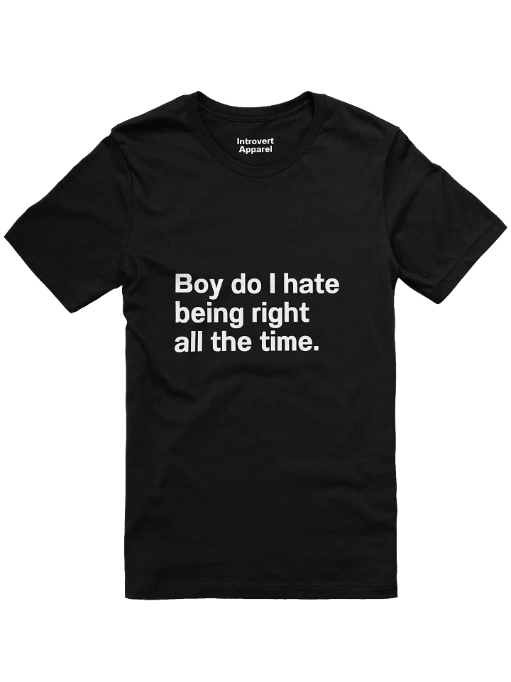 Boy do I hate being right all the time. Unisex T-Shirt product image (2)