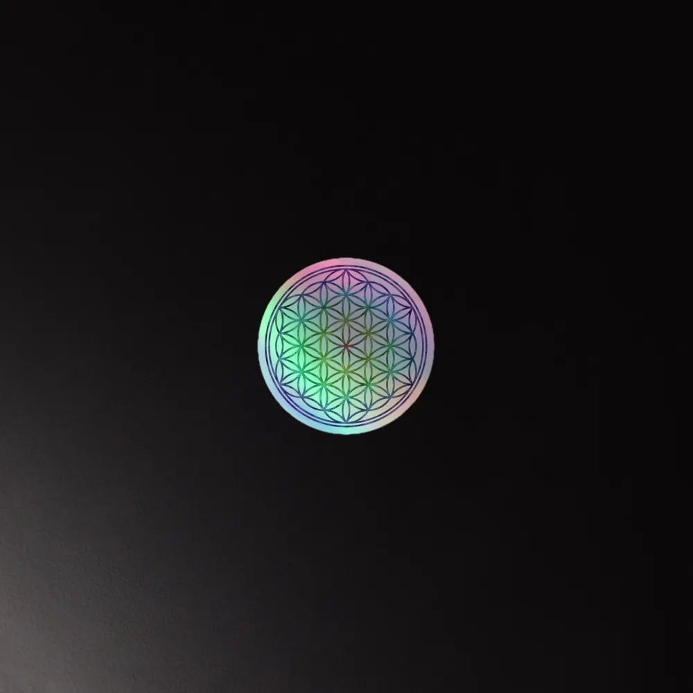 Flower of Life Kiss-Cut Holographic Sticker Sheet product image (2)