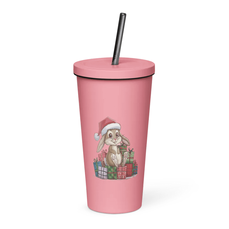 Santa Bunny Insulated Tumbler with a Straw product image (1)