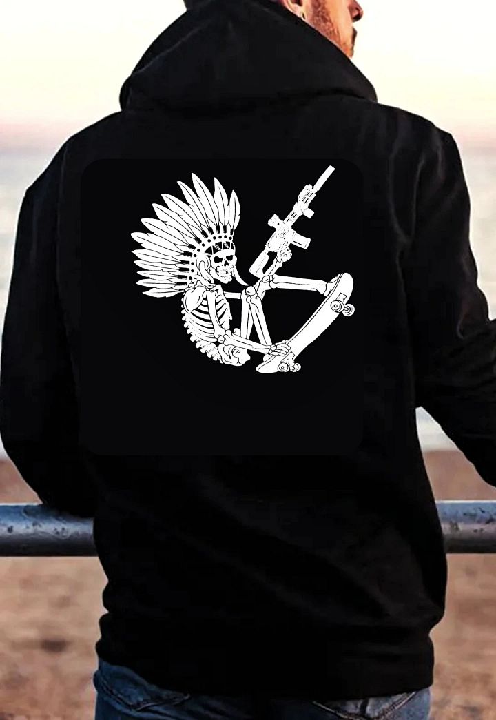 Skater Skeleton Headdress Hoodie product image (1)