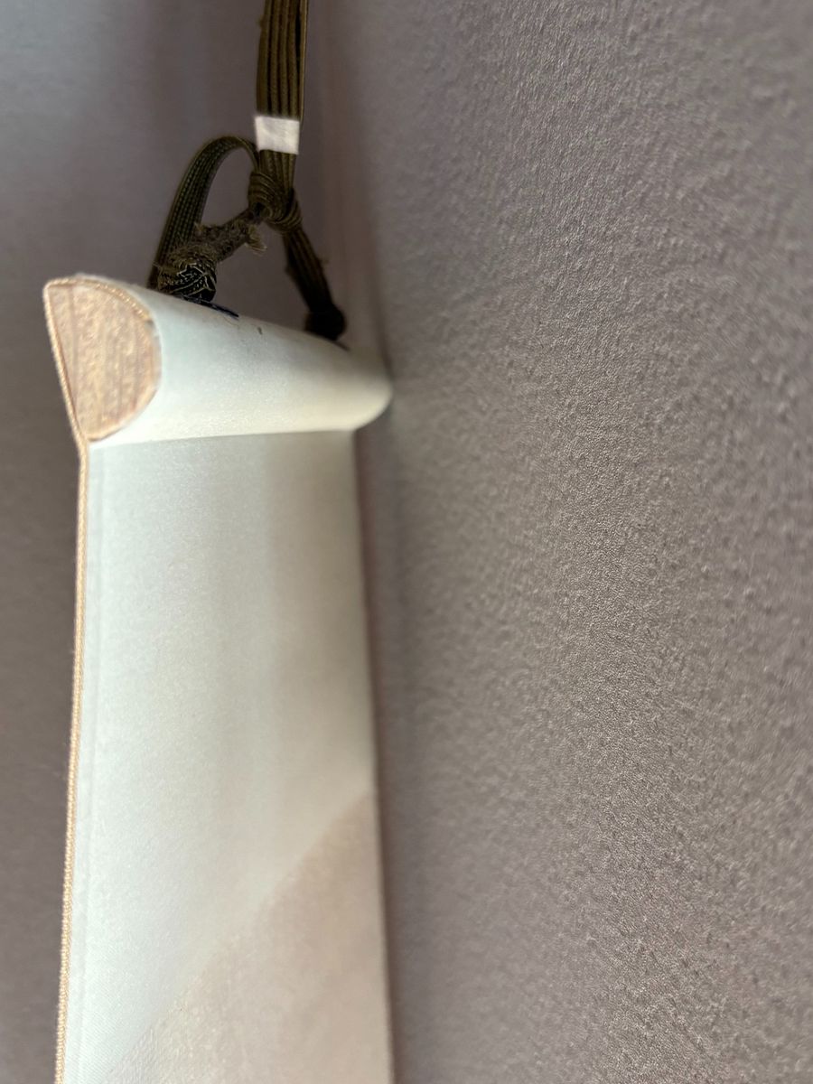 シンプルな掛軸 壁掛けアート 、絹本手描き短冊 小さいサイズ product image (6)