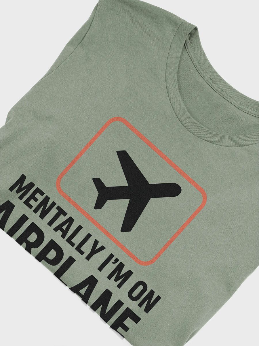 Mentally I’m on Airplane Mode T-Shirt – Funny Minimal Graphic Tee for Travel Lovers & Introverts product image (5)