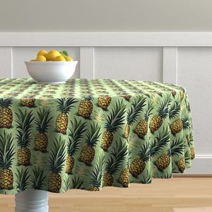 Seamless Pattern - Pineapples on a Green Background product image (7)