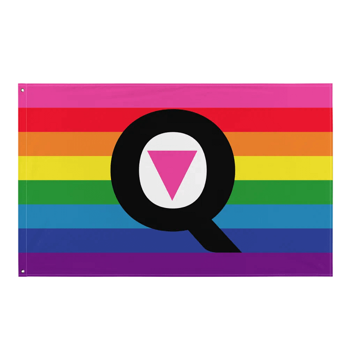 Q (Is For Queer) Rainbow Flag product image (1)