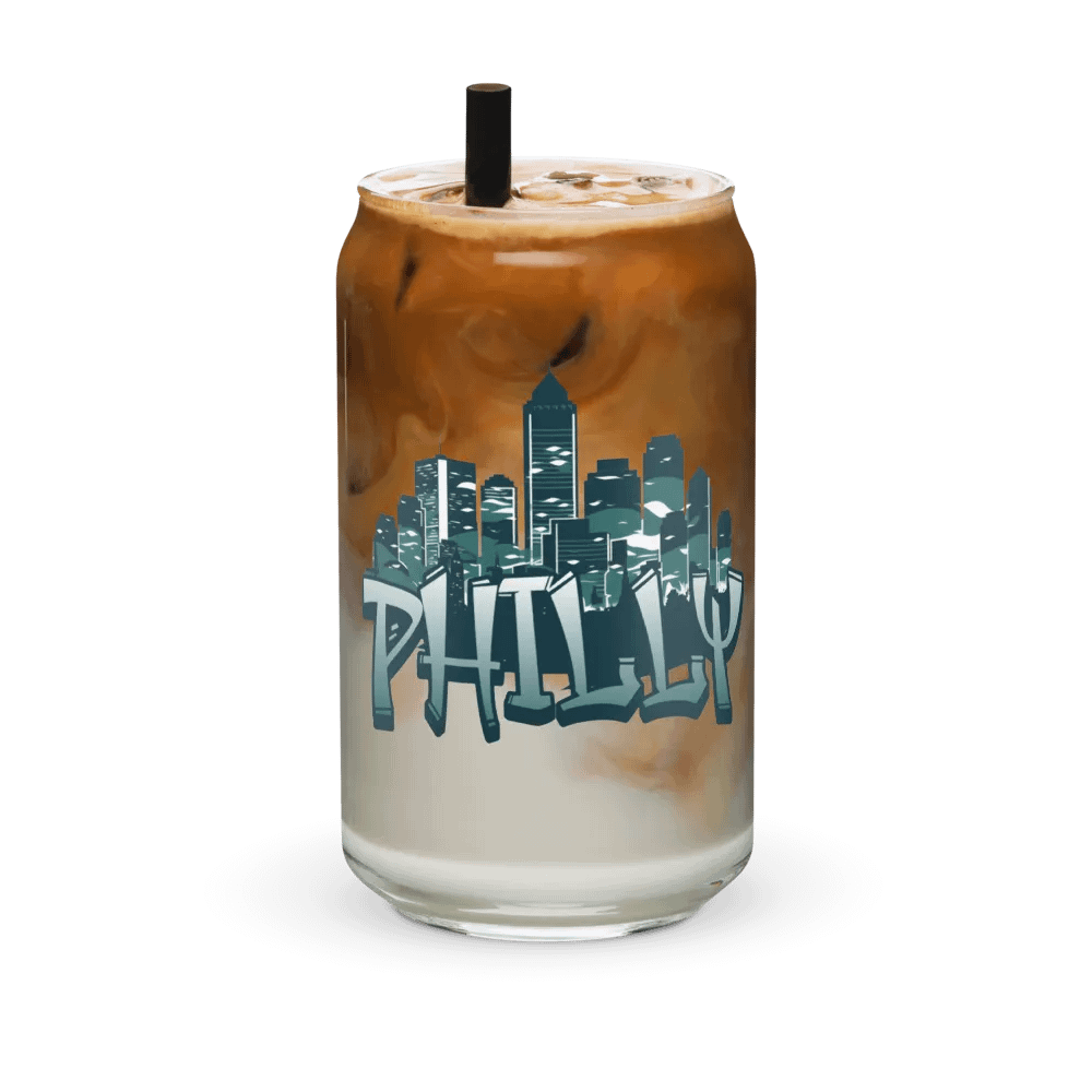 GREEN PHILLY CITYSCAPE Can-Shaped Glass - GREEN product image (6)