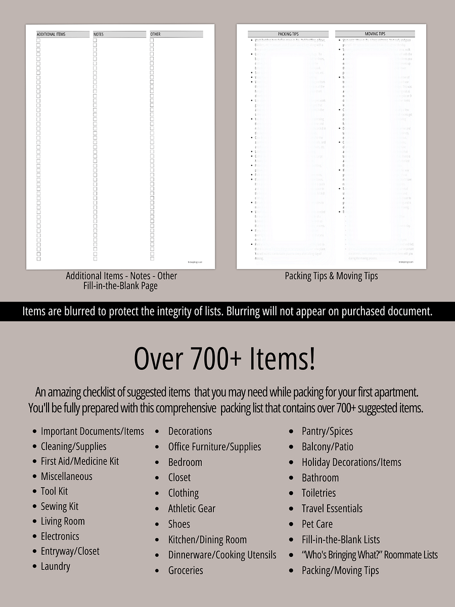 First Apartment Packing List product image (5)