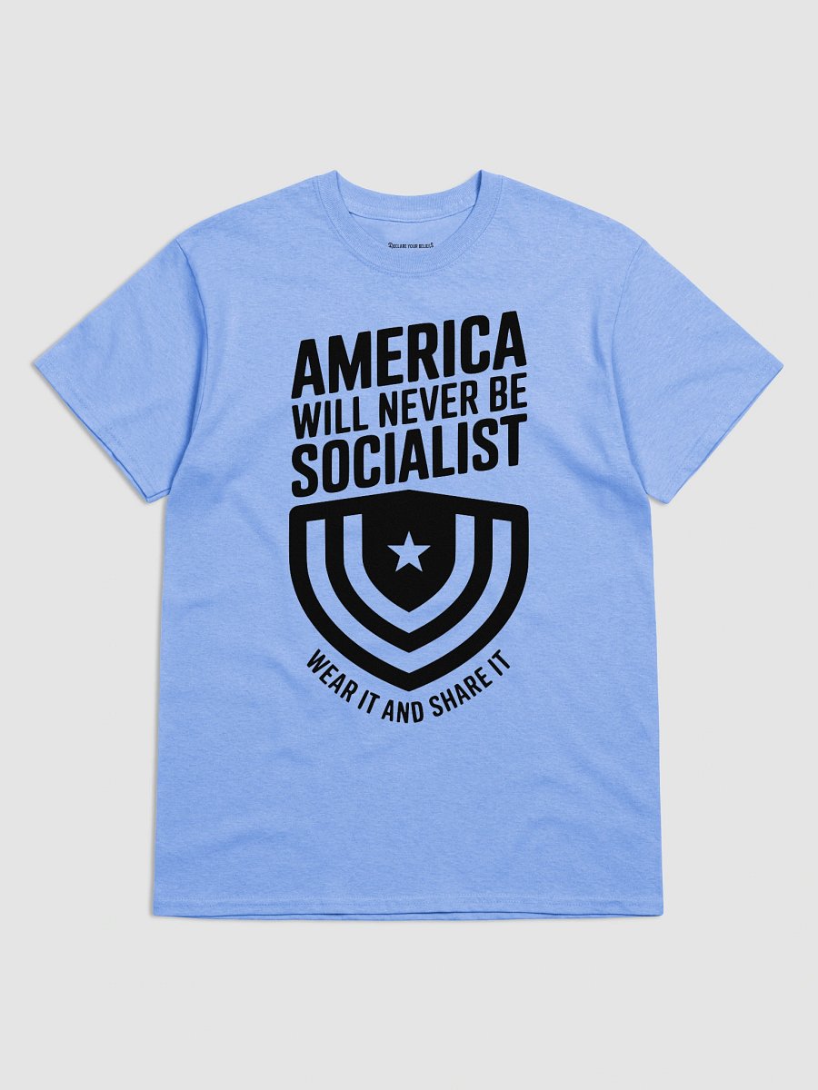 "America Will Never Be Socialist" Freedom First Tee - Black Ink product image (5)