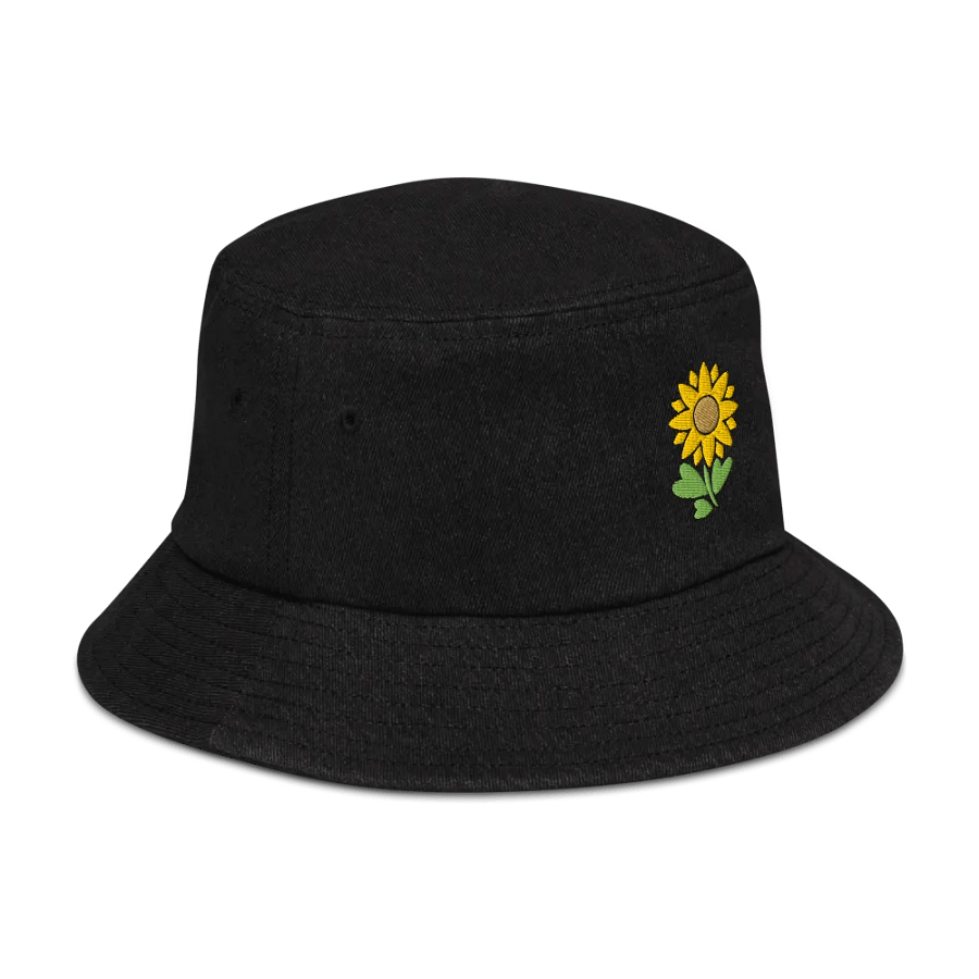 Embroidered Sunflower Denim Buckethat product image (4)