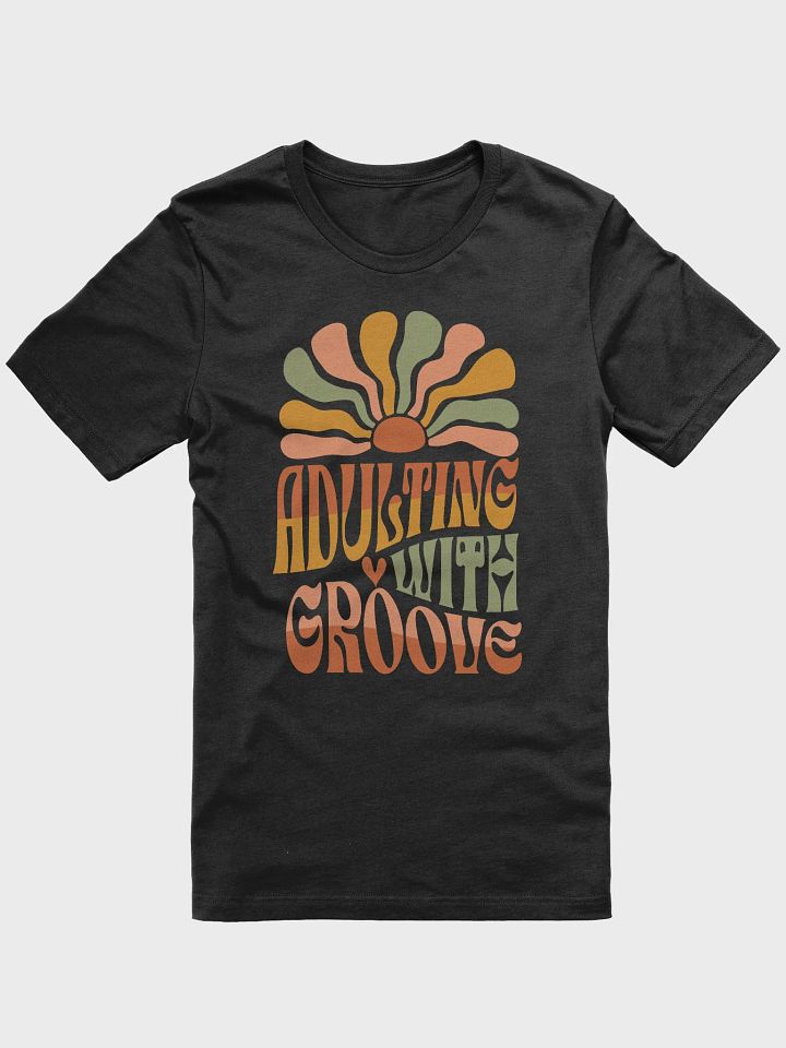 Adulting with Groove retro groovy T-shirt product image (5)