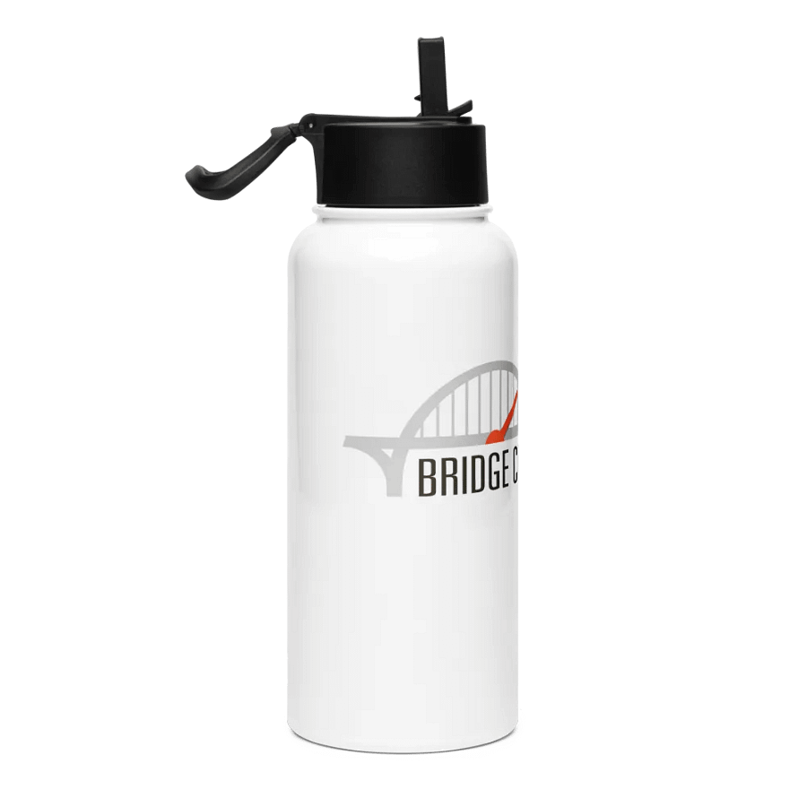 BCA Logo metal water bottle with built in straw lid product image (4)