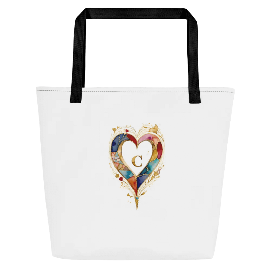 Valentine’s Monogram Letter C(3) Tote Bag product image (1)