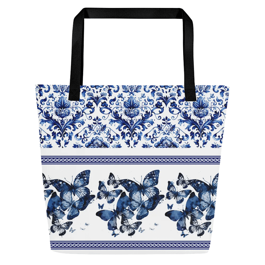 Vintage Blue Floral Bag with Butterflies product image (1)
