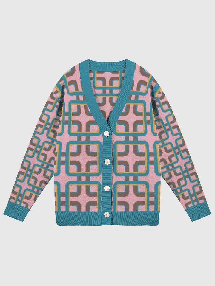Pink Kubrik Retro Knitted Cardigan product image (1)