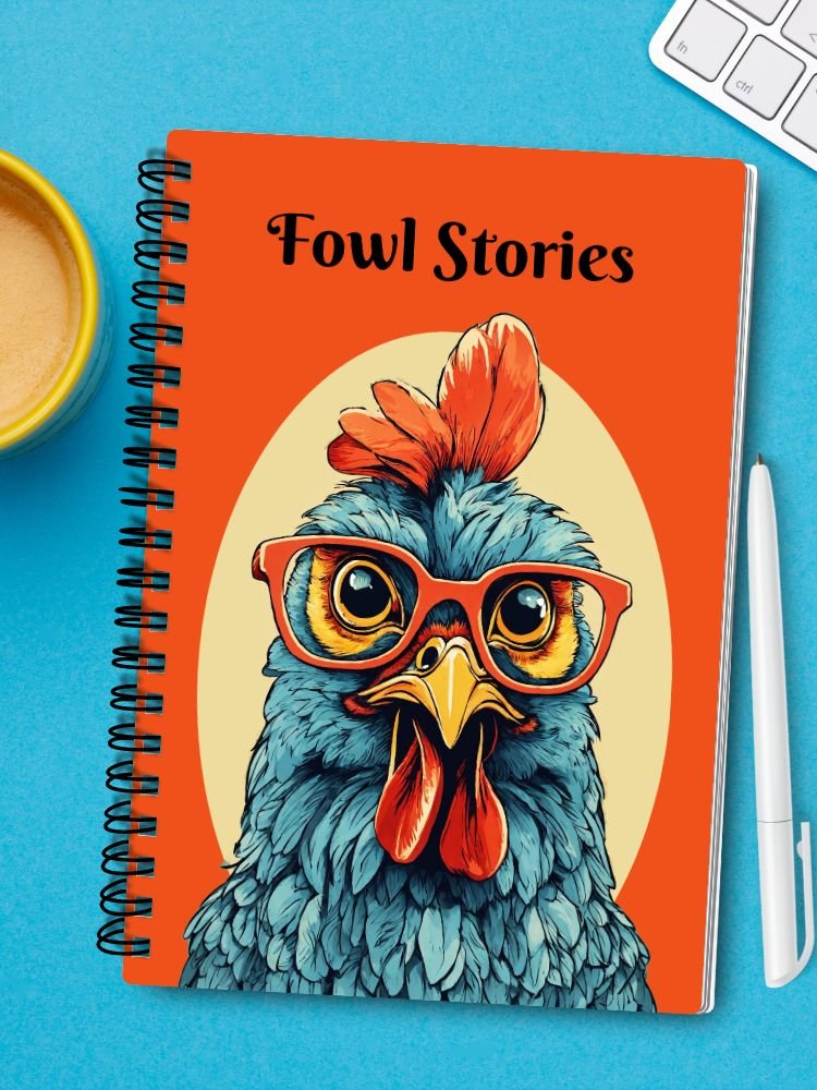 Fowl Stories Chicken with Glasses Spiral Notebook product image (1)