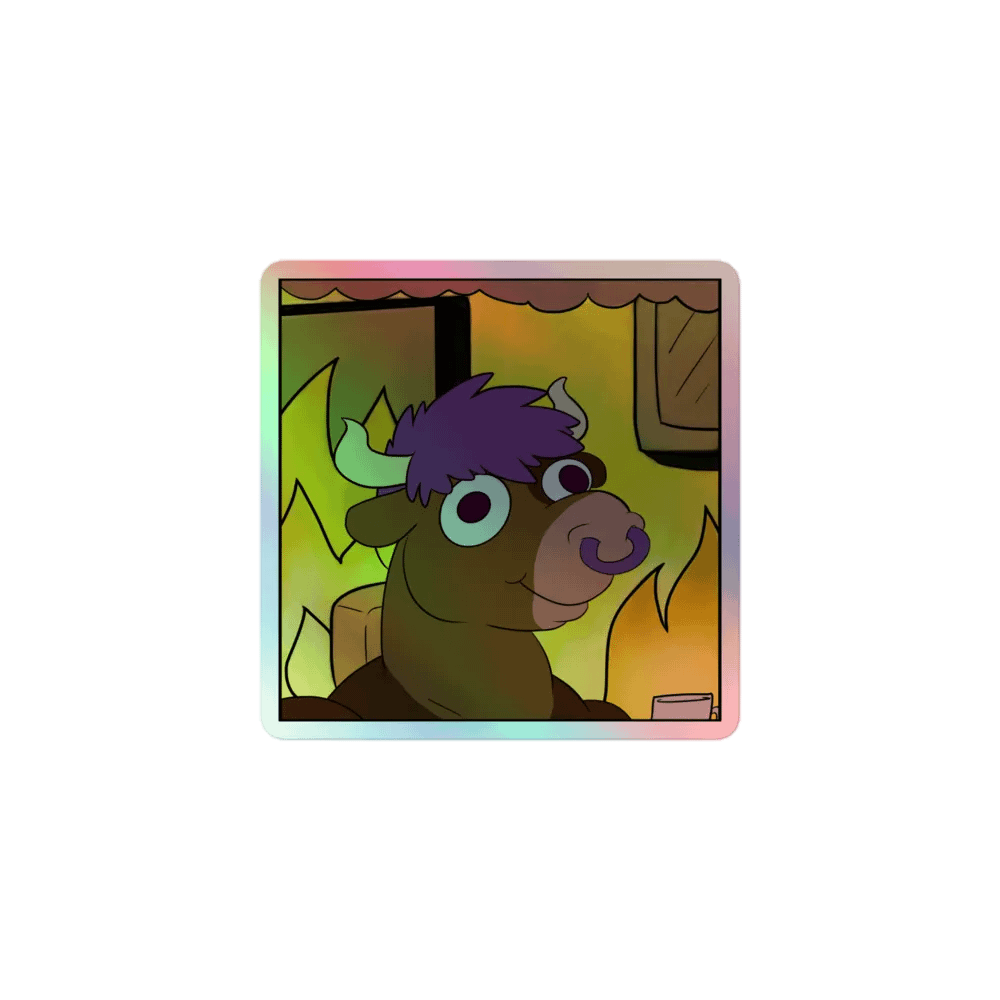 "Everything Is Fine" Holographic Sticker product image (1)