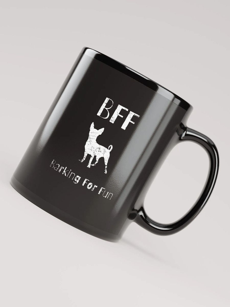 Chihuahua BFF Barking for fun, funny pun, cute joke, noisy dog, ambidextrous left-handed right-handed tea coffee mug product image (4)