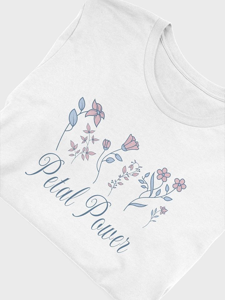 Petal Power Floral T-Shirt, Feminine Flower Tee, Cute Boho Botanical Shirt, Minimalist Wildflower Design, Gift for Garden Lovers product image (2)