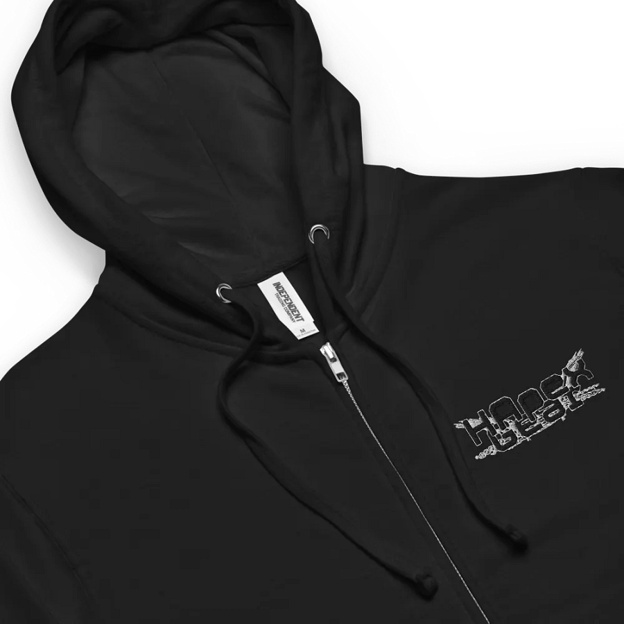 Fleece Zip Up Hoodie - Embroidered - Black HApex Gear Black Logo product image (7)